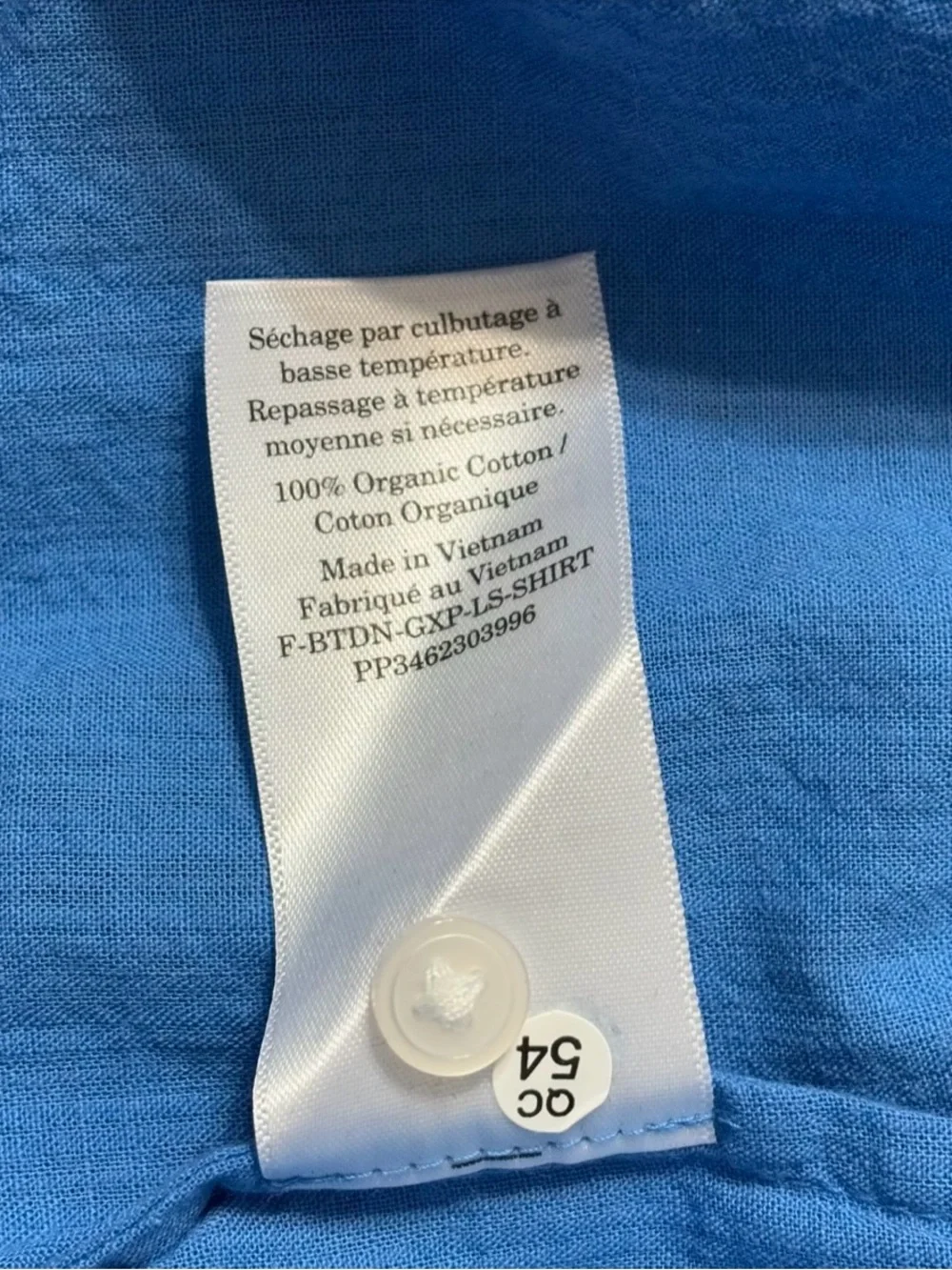 NWT Everlane Gauze Oversized Button Up Shirt Blue Opal Womens Size Large / XL - Picture 11 of 15